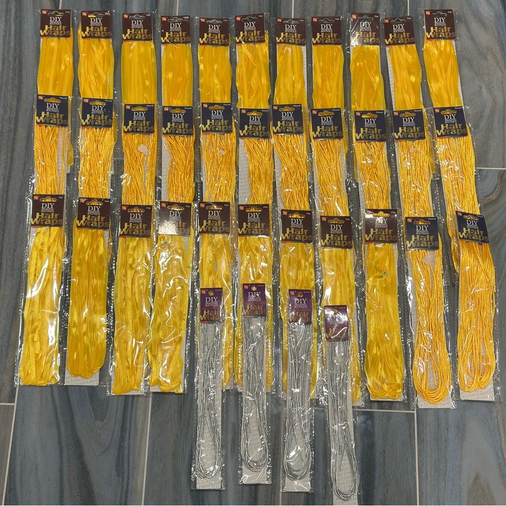 BRAIDING HAIR WRAPS 6MM FLAT and Round 37 Pieces Brand New.